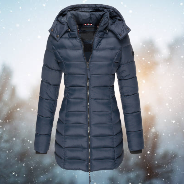 Women's Hooded Long Winter Jacket | Warm