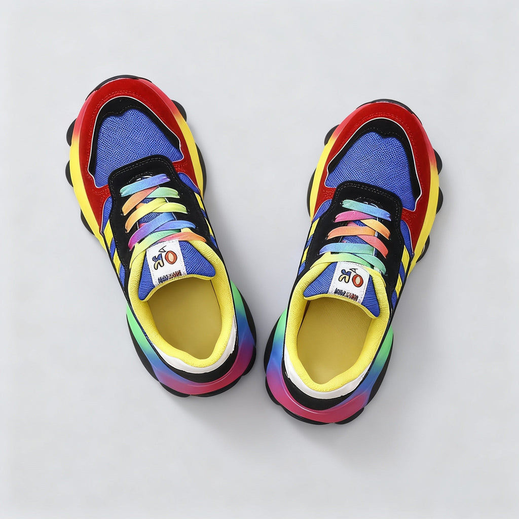 Ladies Sporty Colorful Sneakers | Platform