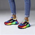 Ladies Sporty Colorful Sneakers | Platform