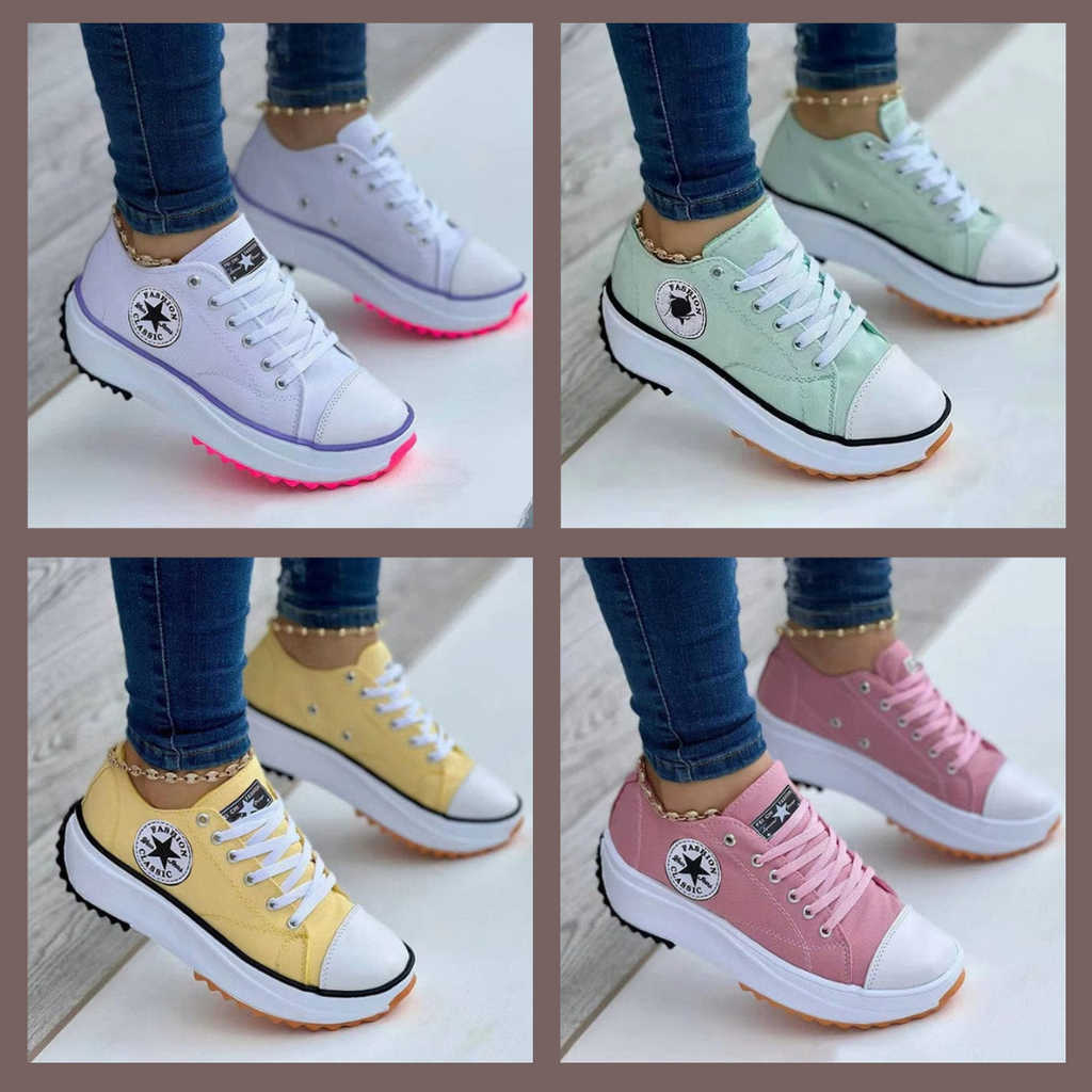 Ladies Comfortable Sneakers | Flat