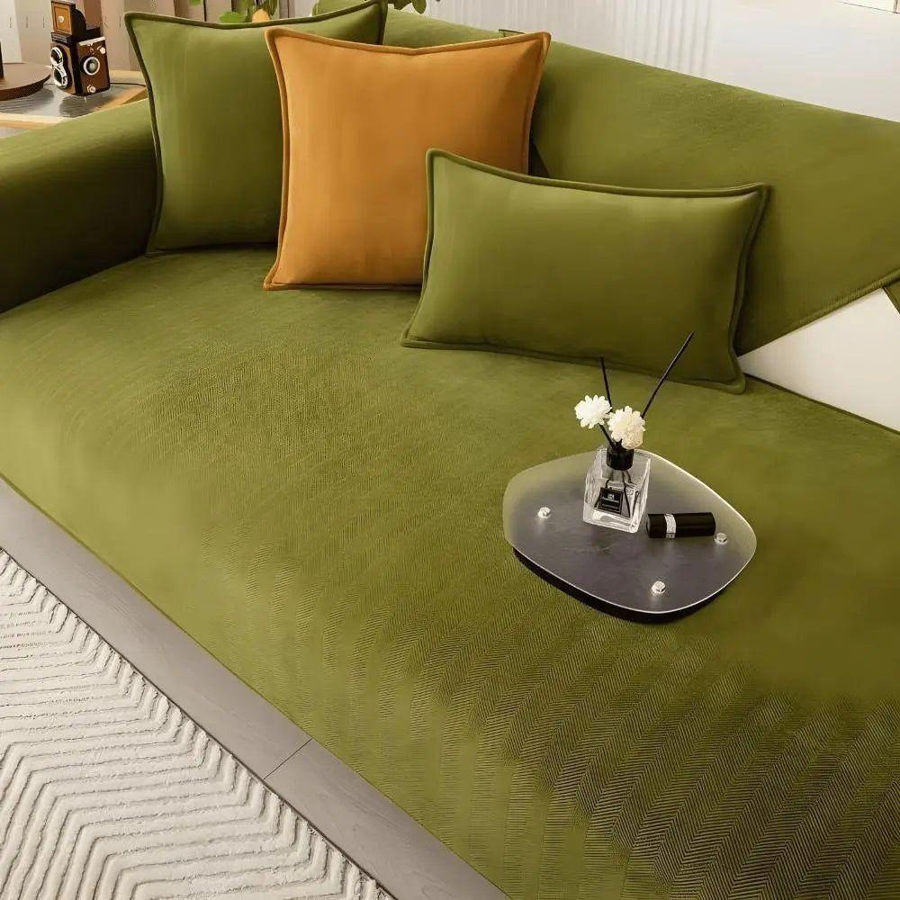 Non-Slip L-Shape Sofa Cover – Soft Couch Protector for Comfort and Style