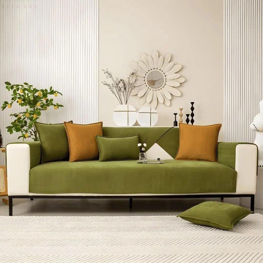 Non-Slip L-Shape Sofa Cover – Soft Couch Protector for Comfort and Style