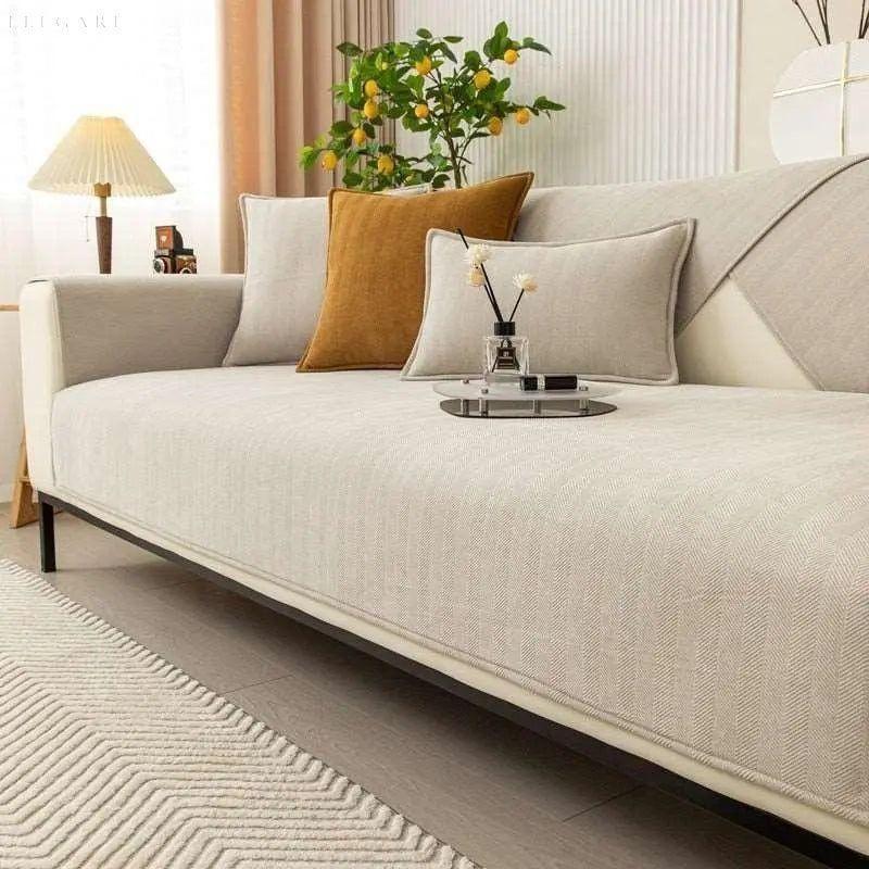 Non-Slip L-Shape Sofa Cover – Soft Couch Protector for Comfort and Style