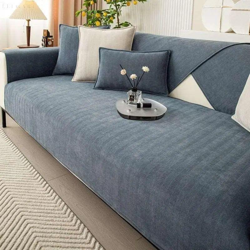 Non-Slip L-Shape Sofa Cover – Soft Couch Protector for Comfort and Style