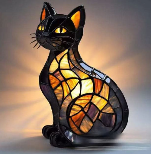 Artistic LED Night Light – Glimmering Dog Breed Figurine