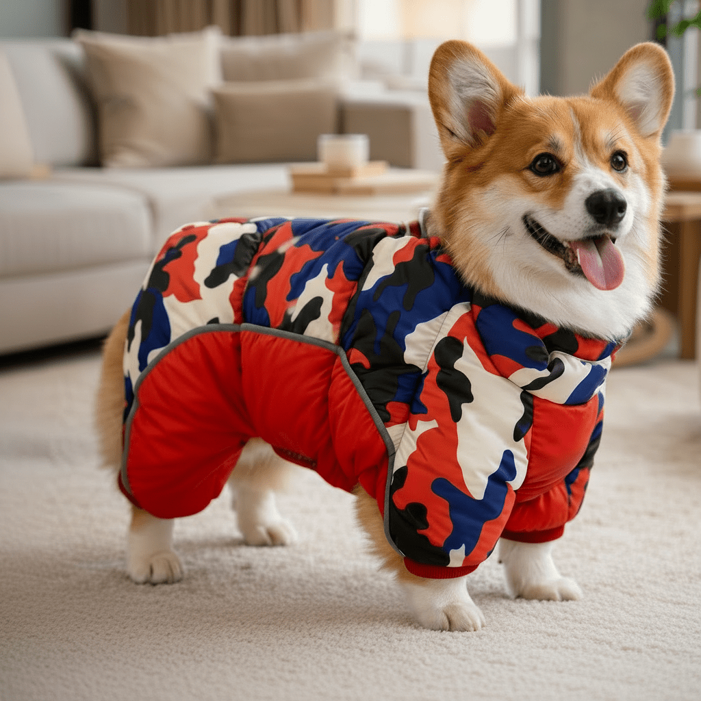Insulated and Waterproof Winter Dog Jacket with Reflective Stripes