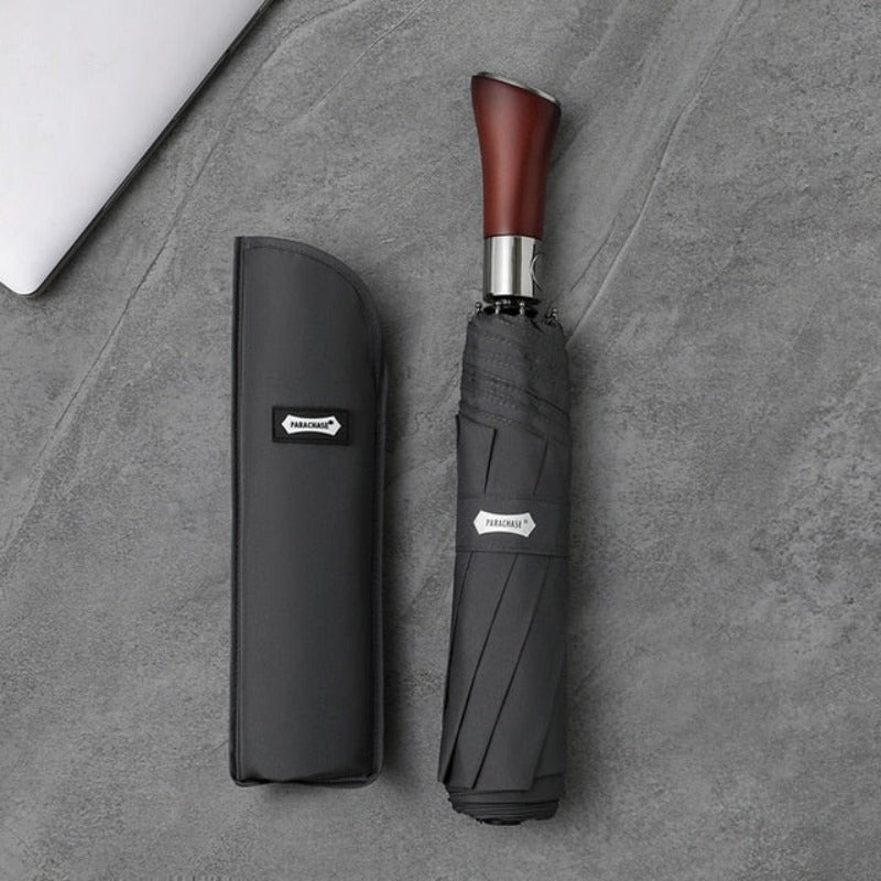 Automatic Open Umbrella with Stylish Wooden Handle