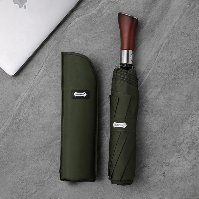 Automatic Open Umbrella with Stylish Wooden Handle