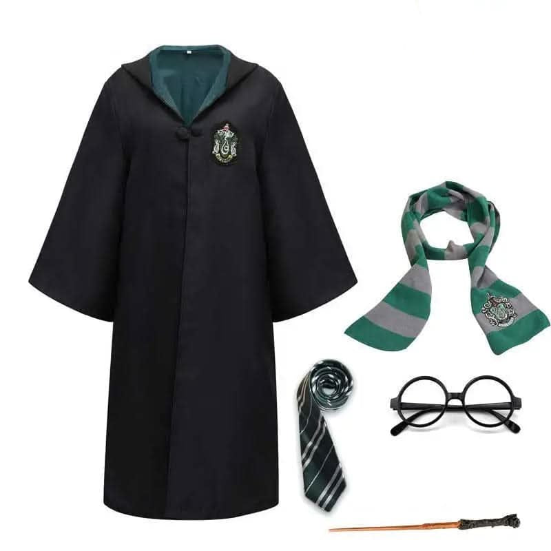 Full Wizard Costume Ensemble with Cloak and Accessories for Kids and Adults