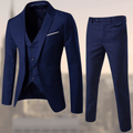 Men's Three-Piece Formal Suit | Blazer, Vest, and Trousers