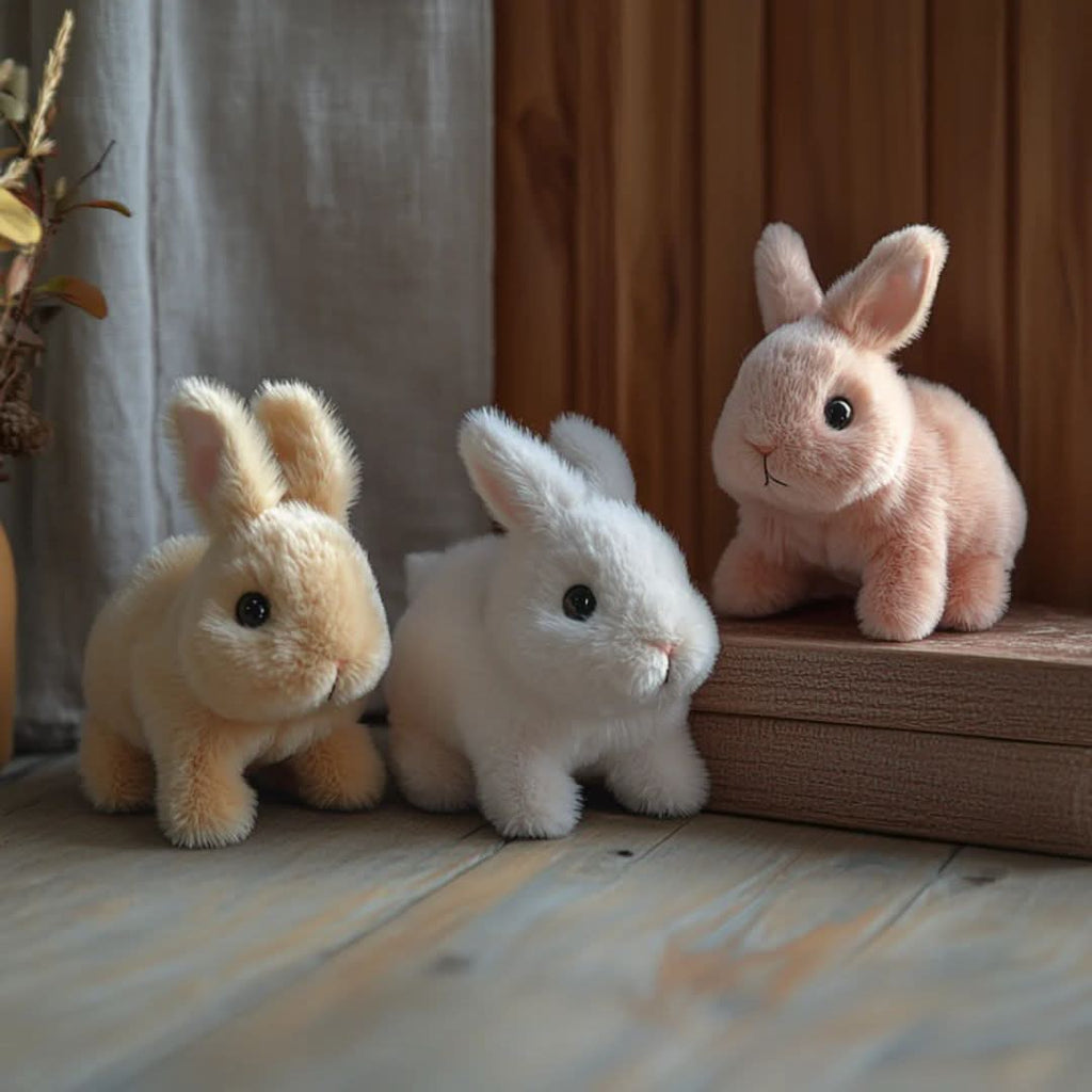 Interactive Plush Bunny with Lifelike Movements and Charming Sounds