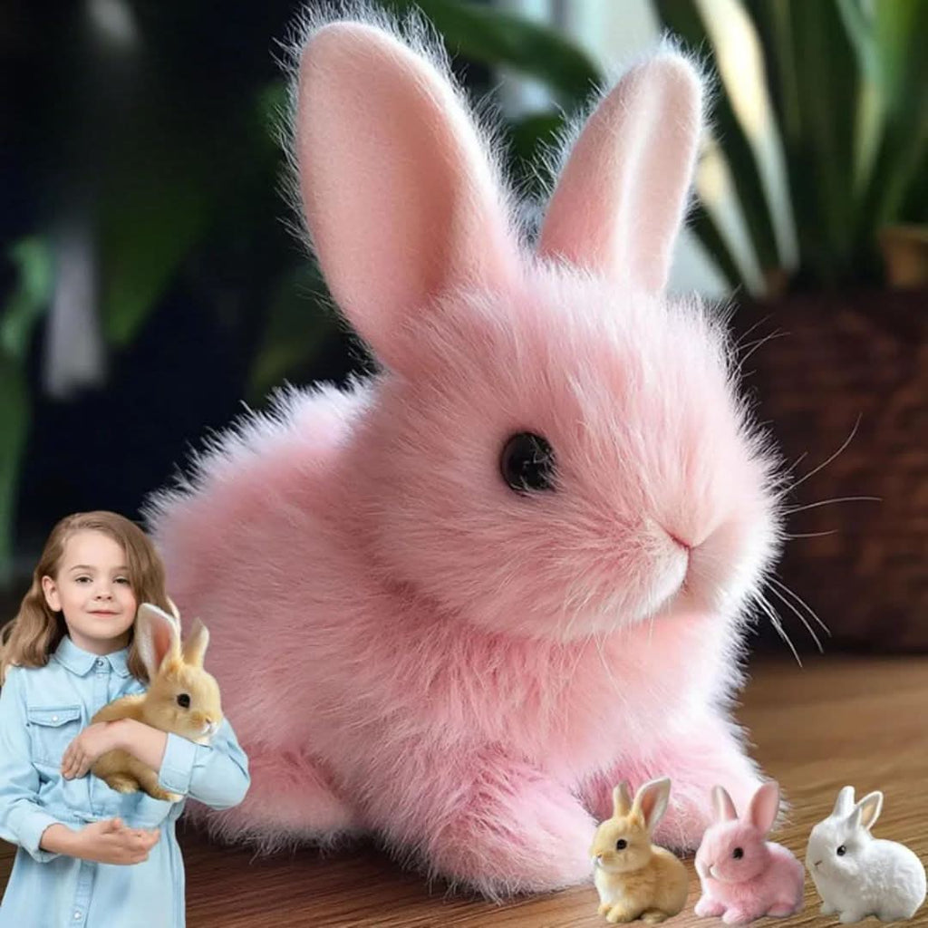 Interactive Plush Bunny with Lifelike Movements and Charming Sounds