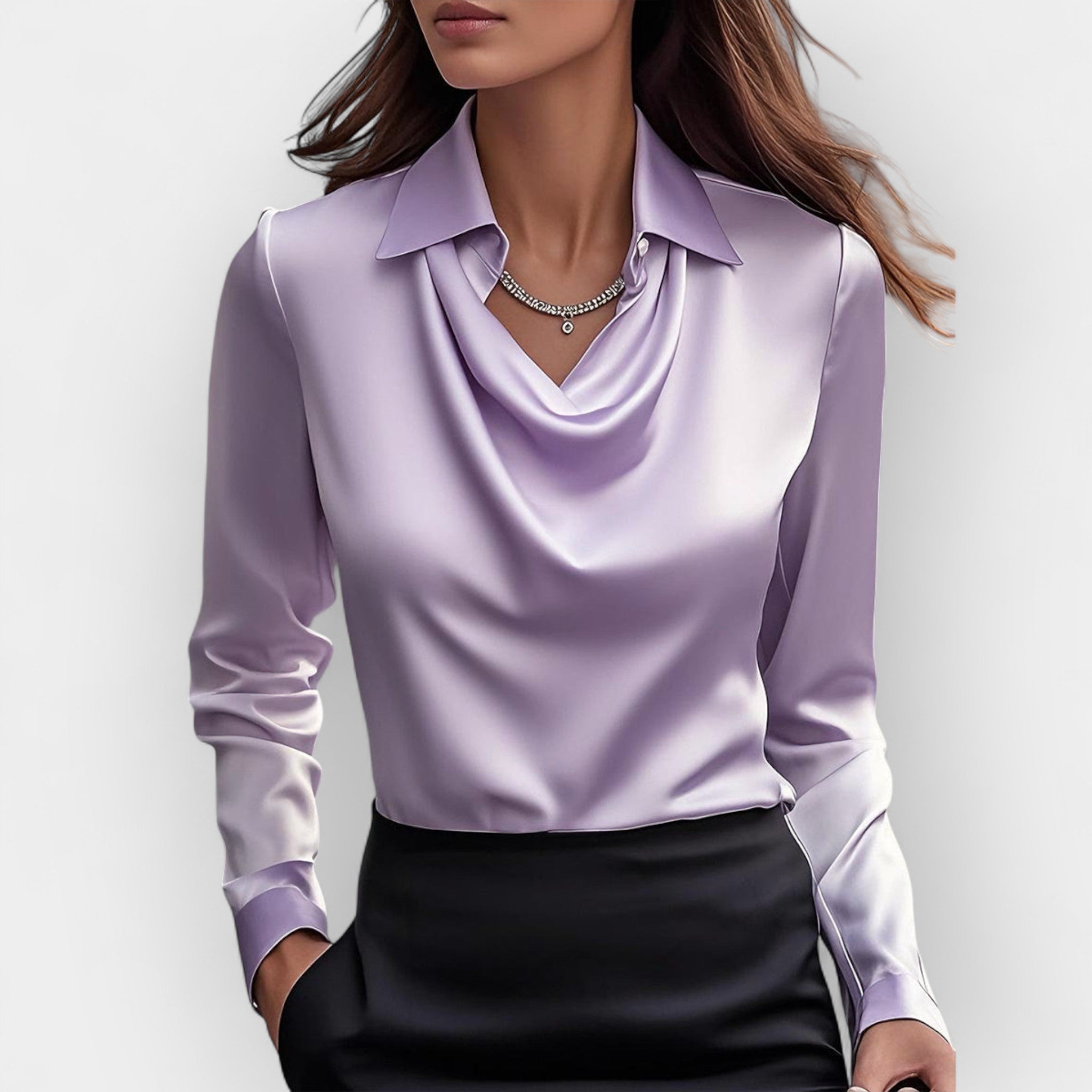 Women's Elegant Satin Blouse | Glitter
