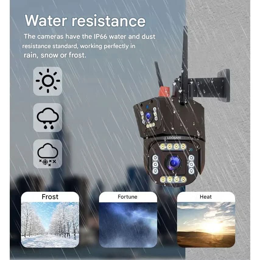Solar-Powered Wireless 4K Security Camera with 360° Panoramic View