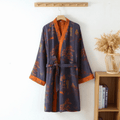Unisex Vintage Cotton Gauze Bathrobe