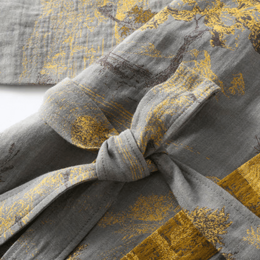 Unisex Vintage Cotton Gauze Bathrobe