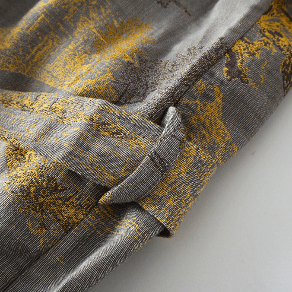 Unisex Vintage Cotton Gauze Bathrobe
