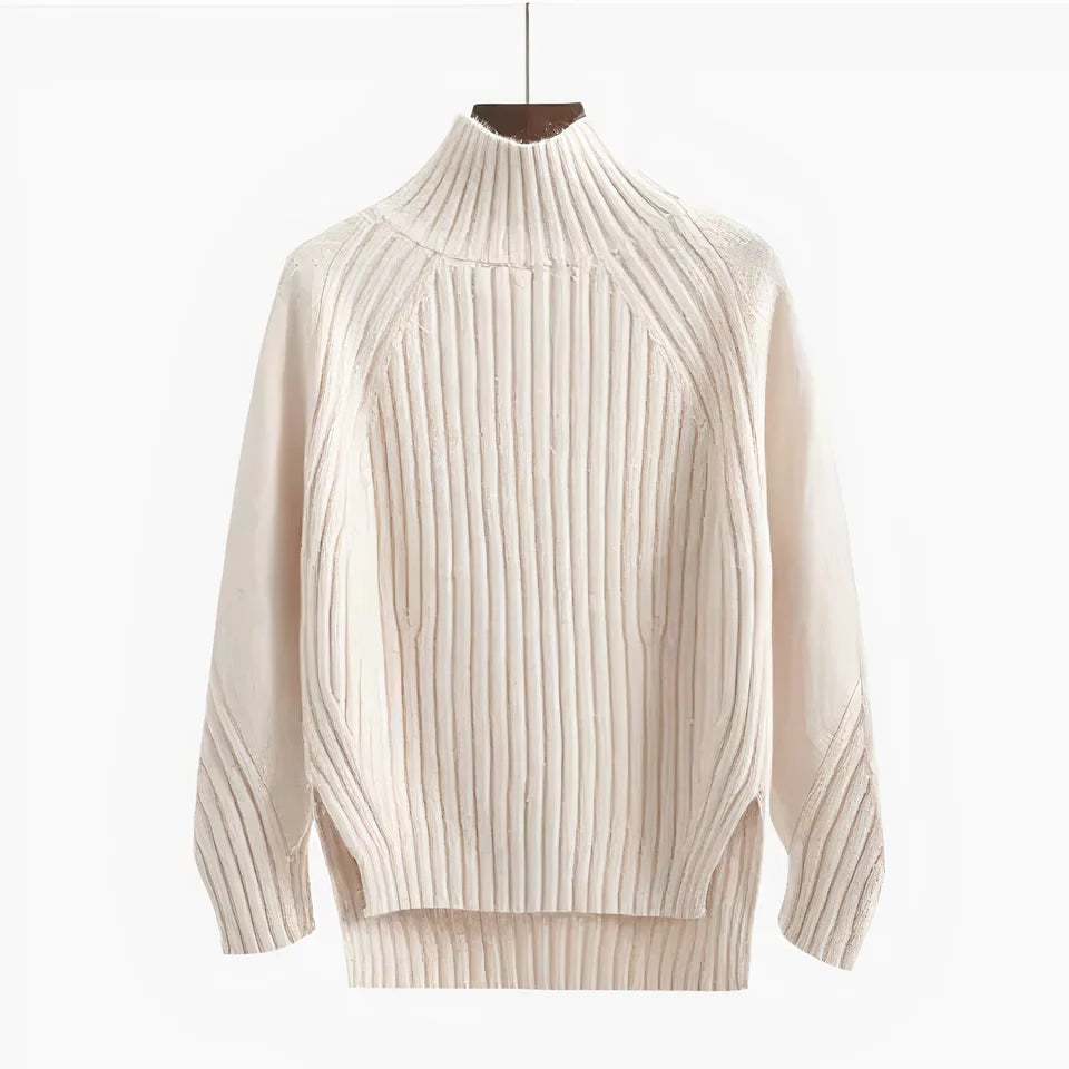 Women's Long Knit Turtleneck Sweater | Warm
