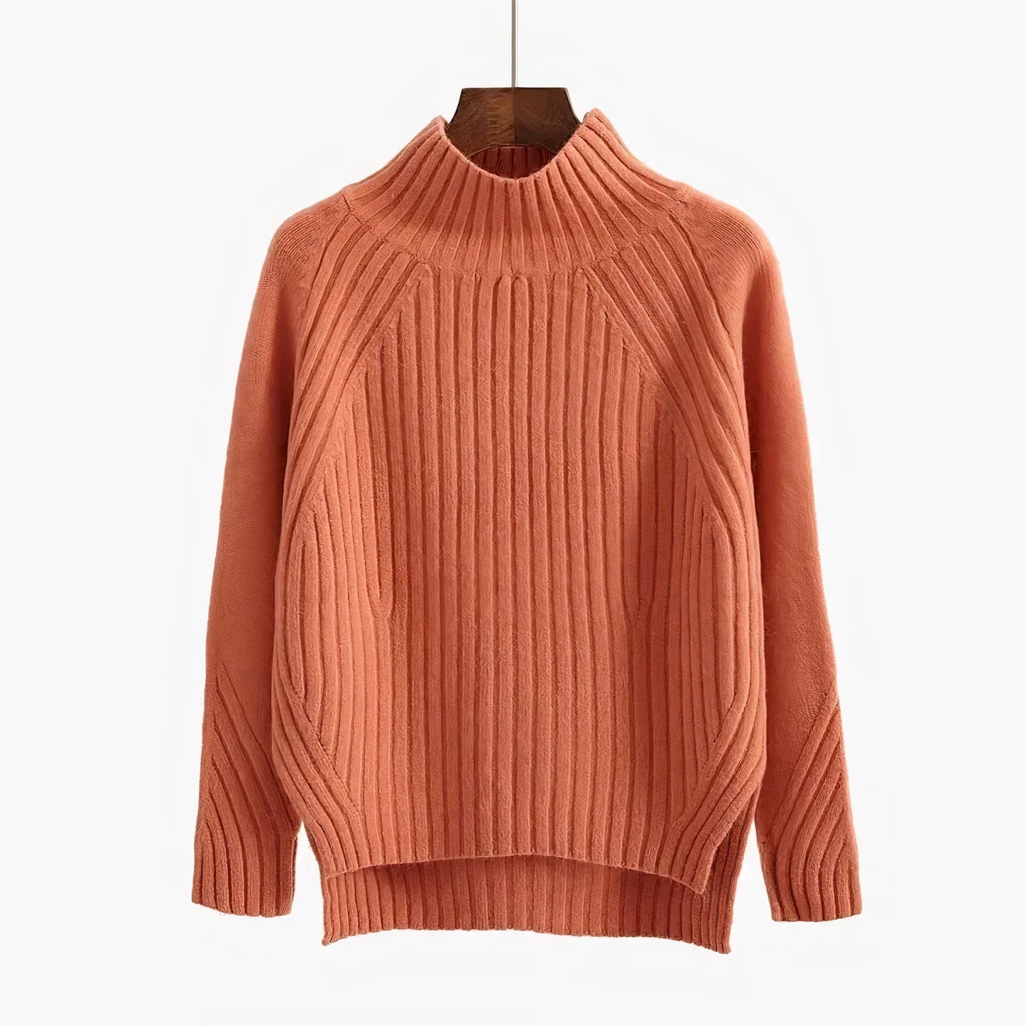 Women's Long Knit Turtleneck Sweater | Warm