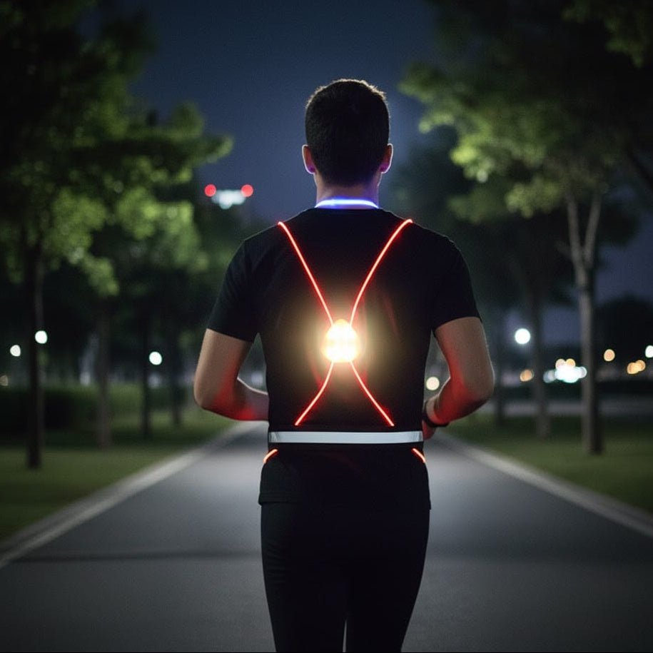Reflective LED Safety Vest for Running, Cycling, and Walking