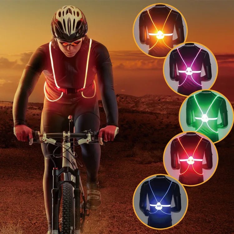 Reflective LED Safety Vest for Running, Cycling, and Walking
