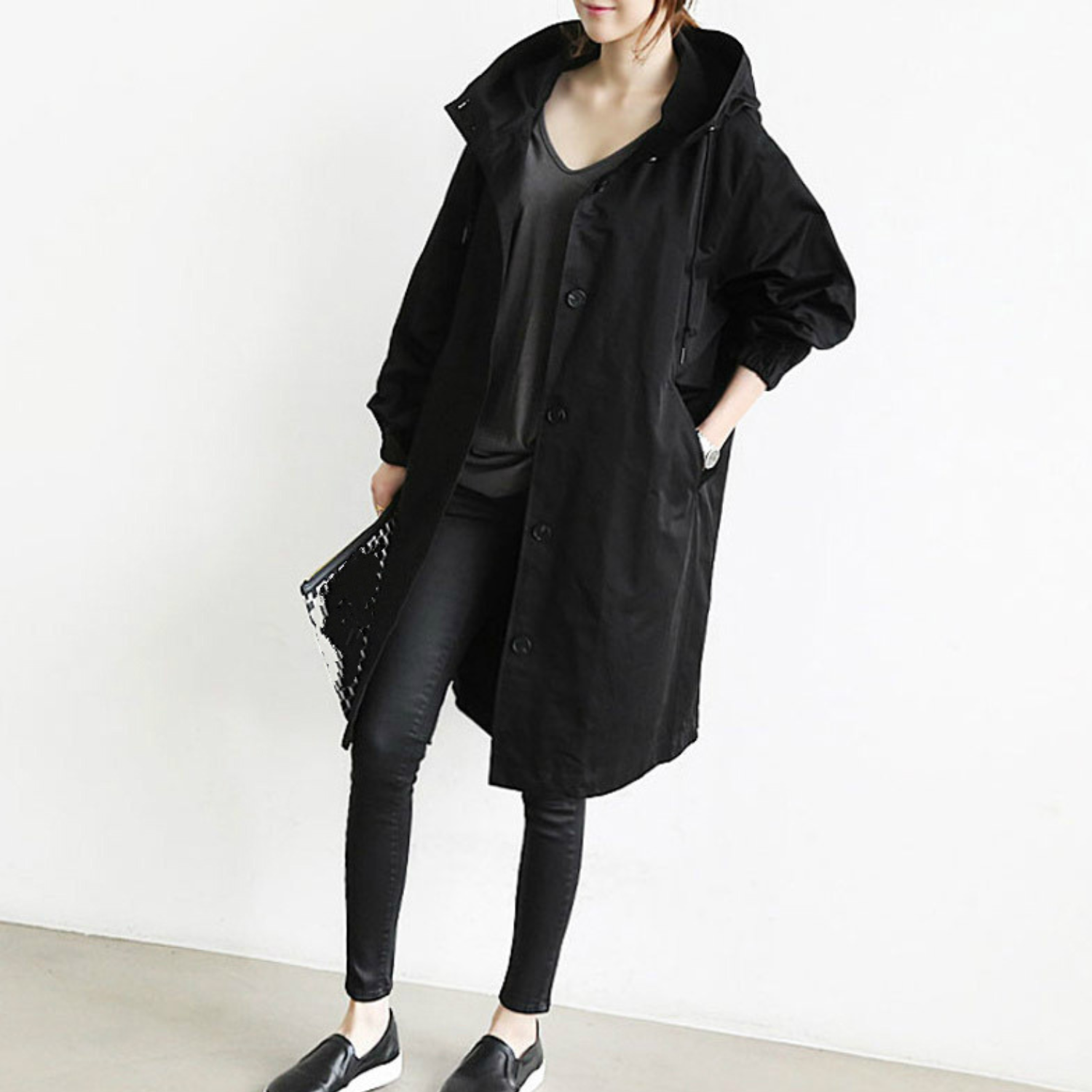 Women's Long Hooded Winter Jacket | Lightweight