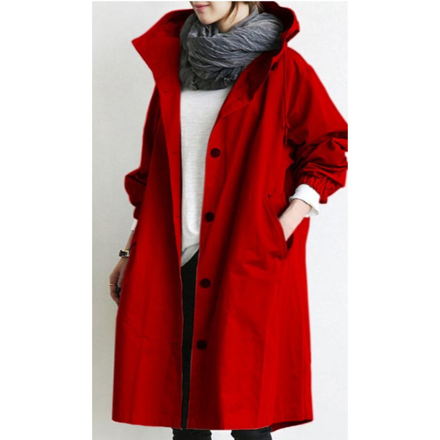 Women's Long Hooded Winter Jacket | Lightweight