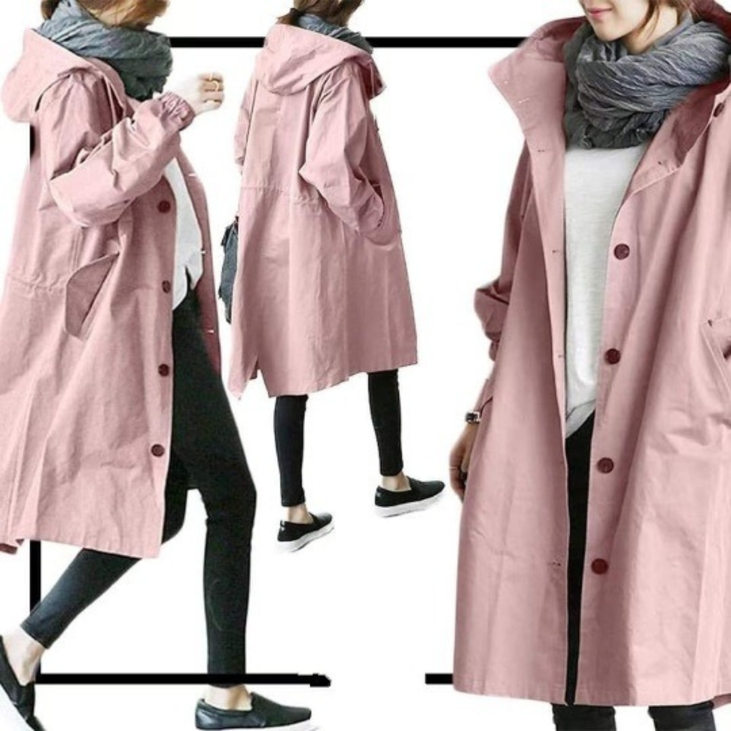 Women's Long Hooded Winter Jacket | Lightweight