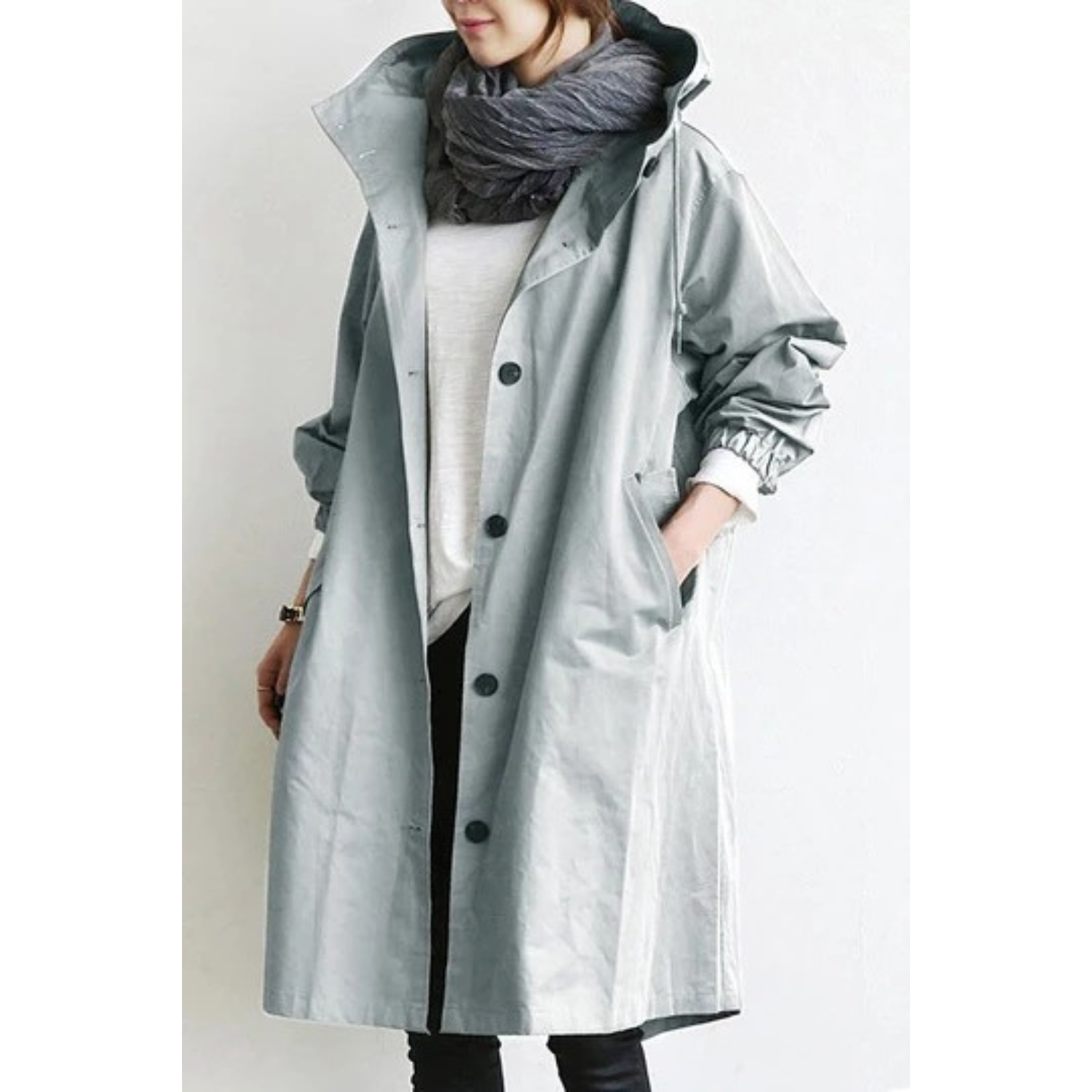 Women's Long Hooded Winter Jacket | Lightweight
