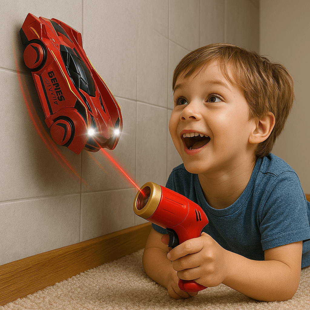 Laser-Guided Wall-Climbing Remote Control Car for Children