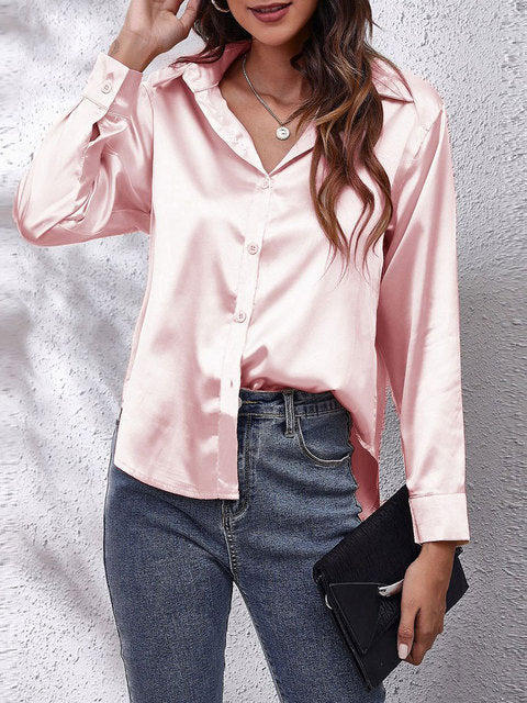 Women's Formal Blouse with Button Placket | Long Sleeve