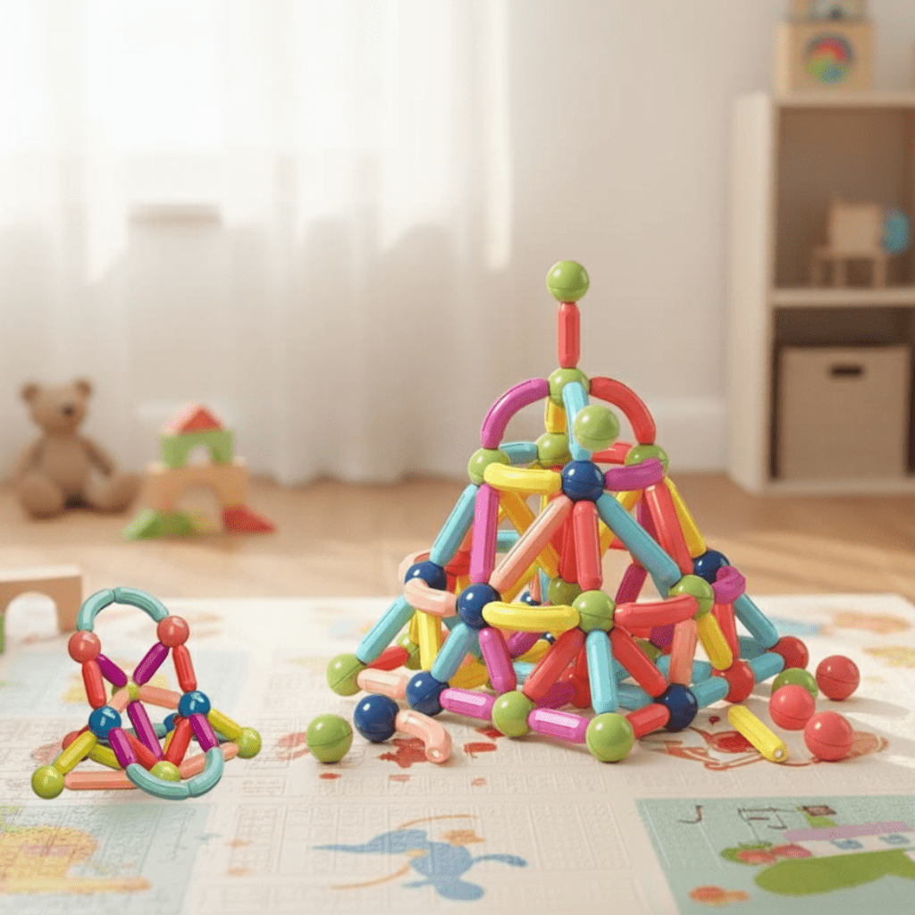 Magnetic Building Sticks for Creative Imagination