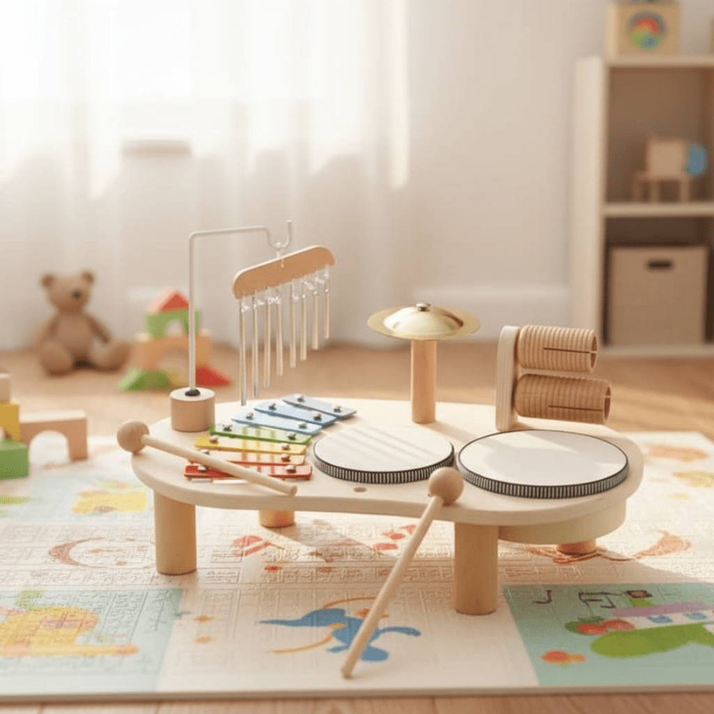 Creative Musical Wooden Toy Set for Babies 12 Months and Older