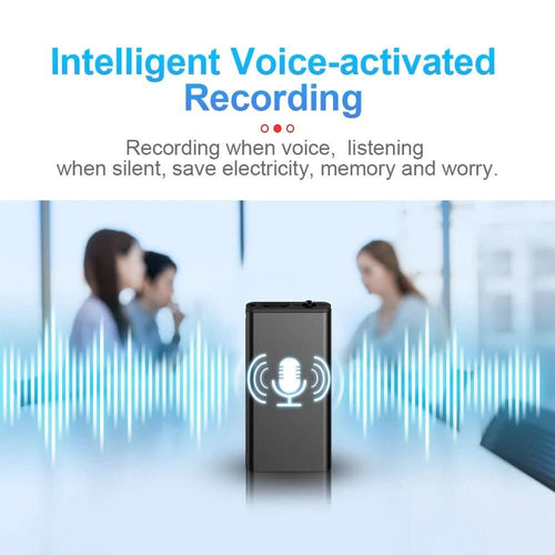 Compact Ultra-Light Voice Recorder with Voice Activation and 32 GB Storage