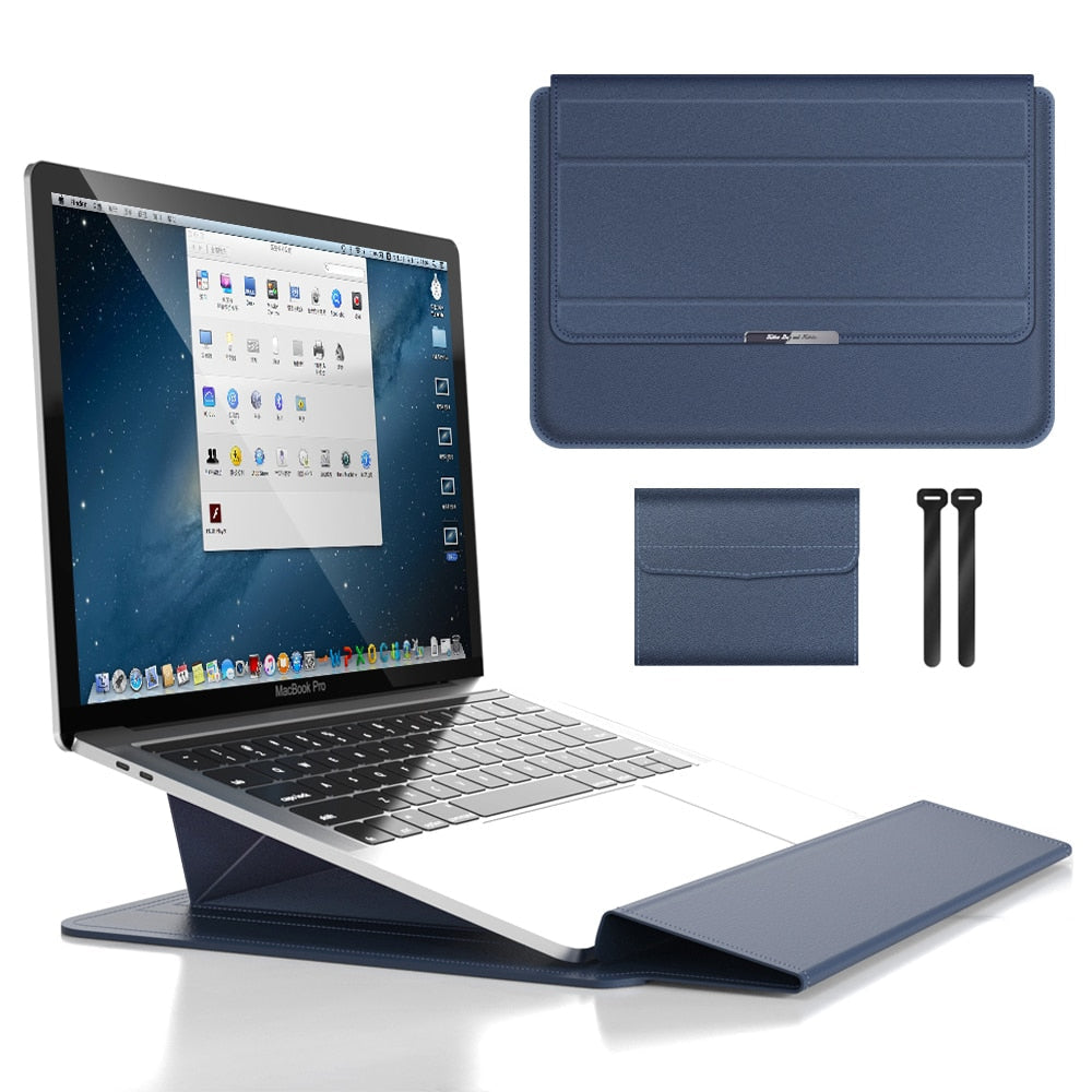Adjustable Laptop Stand and Sleeve – Improved Ergonomic Comfort for Work