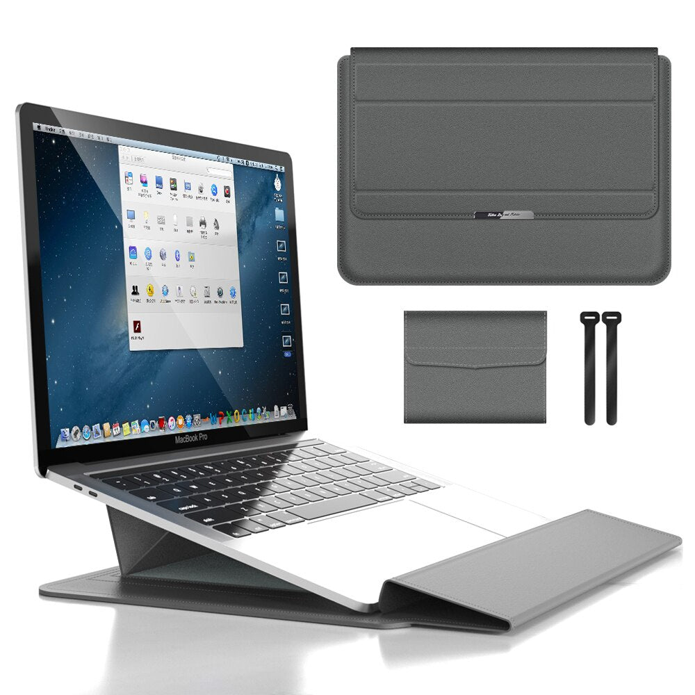 Adjustable Laptop Stand and Sleeve – Improved Ergonomic Comfort for Work