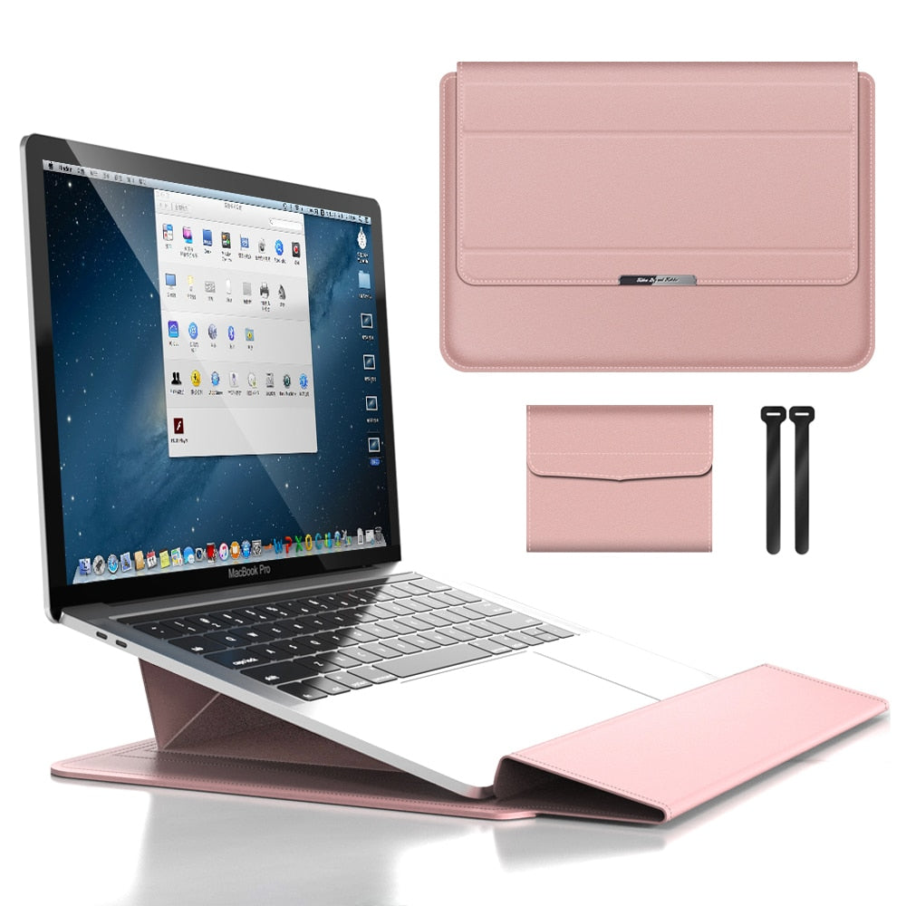 Adjustable Laptop Stand and Sleeve – Improved Ergonomic Comfort for Work