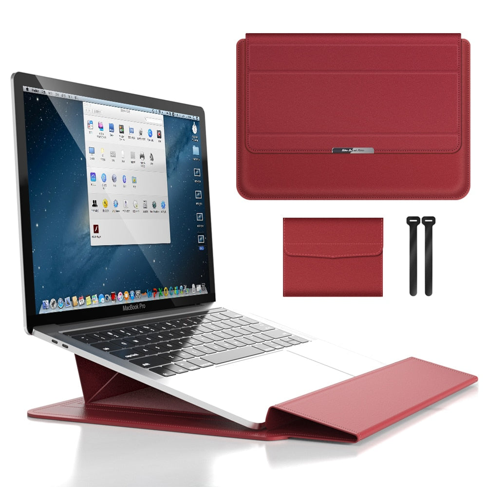 Adjustable Laptop Stand and Sleeve – Improved Ergonomic Comfort for Work