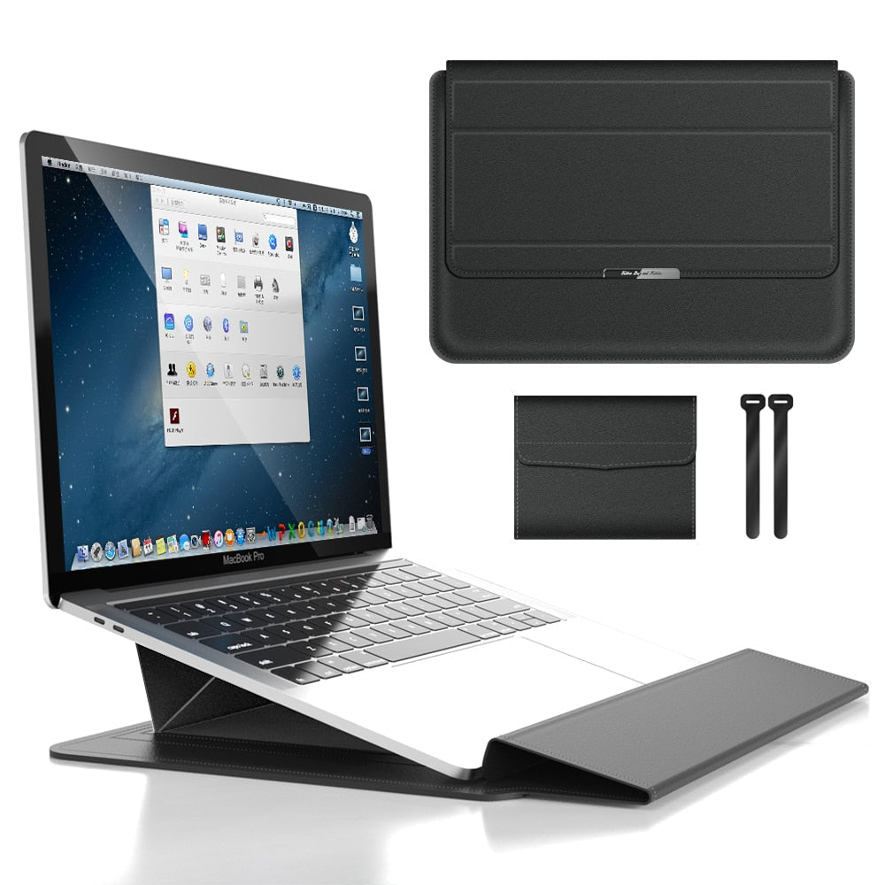 Adjustable Laptop Stand and Sleeve – Improved Ergonomic Comfort for Work