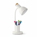 Contemporary LED Desk Lamp with Integrated Pen Holder for Home and Office