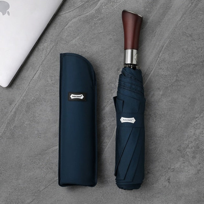 Automatic Open Umbrella with Stylish Wooden Handle