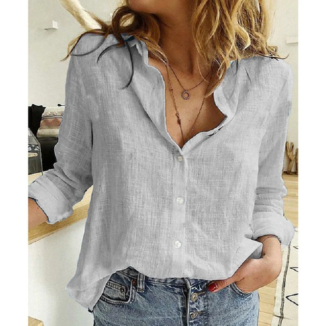 Women's Elegant Button Blouse | Long Sleeve