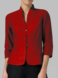 Women's Stand-Up Collar Transitional Jacket | 3/4 Sleeves