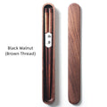 Decorative Thread Black Walnut Chopsticks in Wooden Box