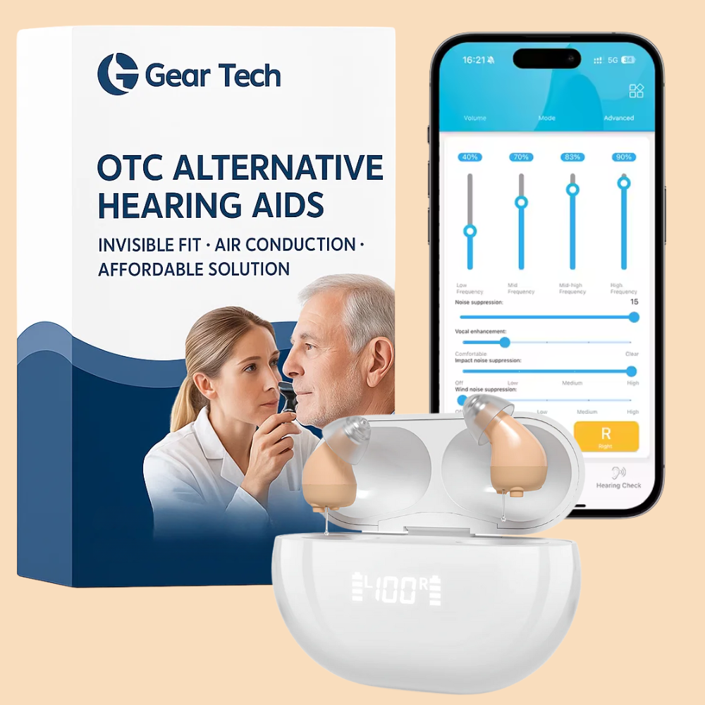 App-Controlled Bluetooth Hearing Aids - No Prescription Needed - UK