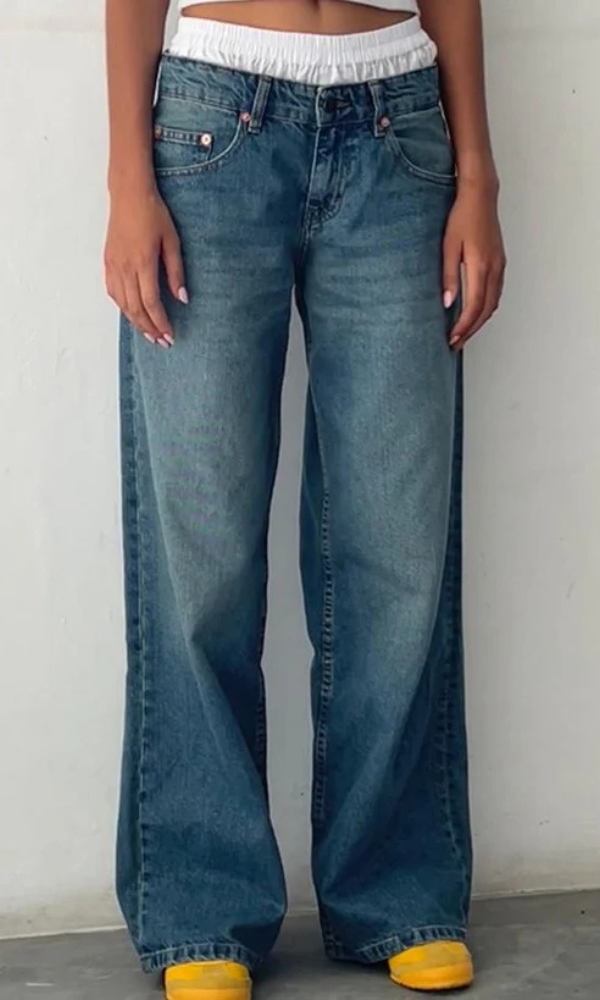 Women's Stretch Baggy Jeans | Long