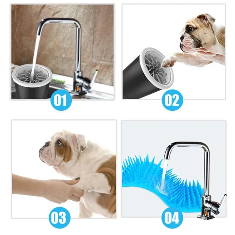 Automatic Pet Paw Cleaning Cup with Gentle Bristles