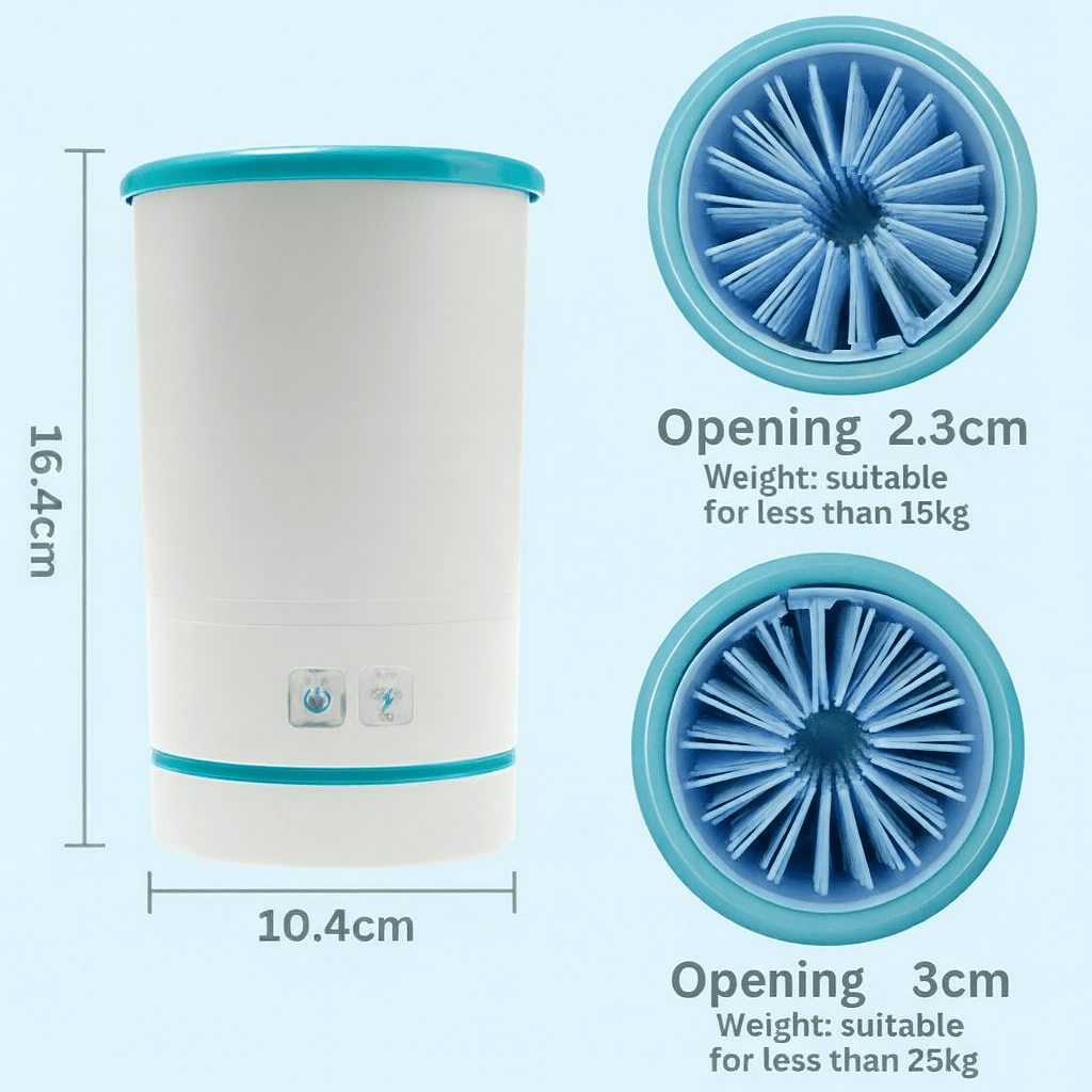 Automatic Pet Paw Cleaning Cup with Gentle Bristles