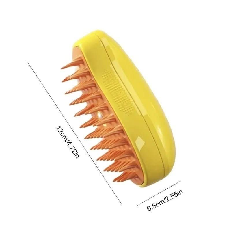 Pet Steam Brush for Coat Care and Hair Removal