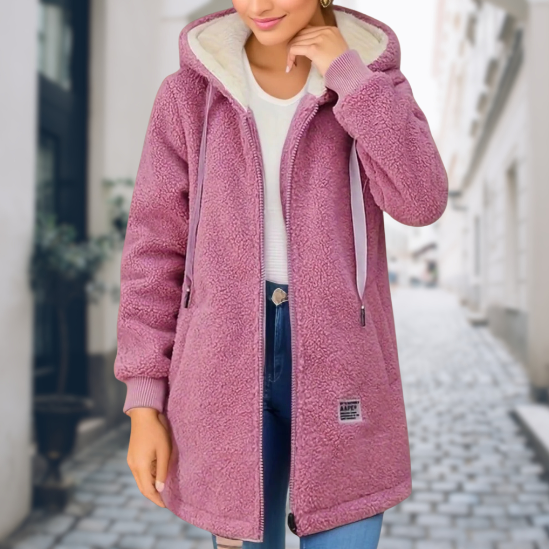 Women's Hooded Teddy Coat | Long